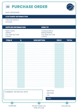 Edit an Order Template