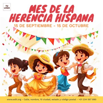  Edita una plantilla de Herencia Hispana