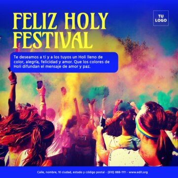 Crea un diseño de Holi