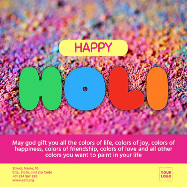 Modifica un modello per Holi