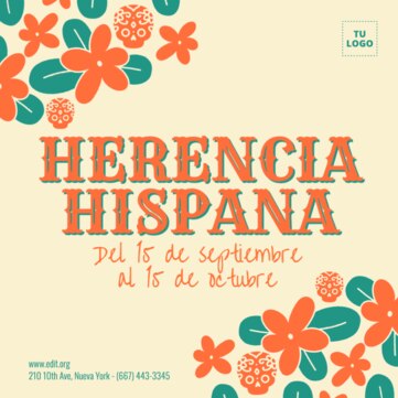  Edita una plantilla de Herencia Hispana