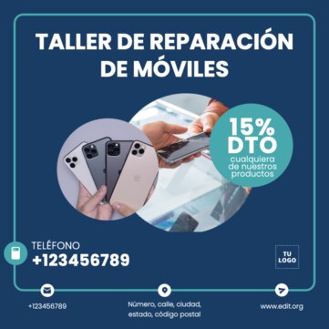 Edita un diseño de reparación de móviles