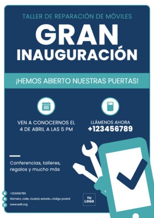 Crear diseños para tu inauguración
