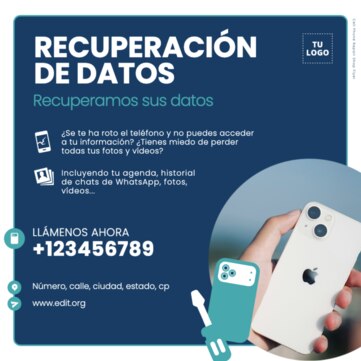 Edita un diseño de reparación de móviles