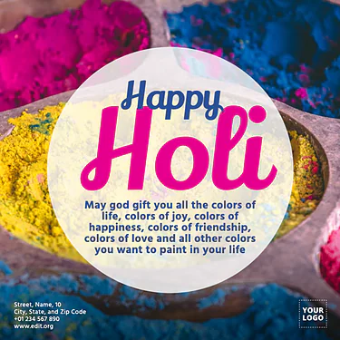 Modifica un modello per Holi