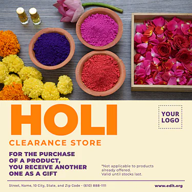 Modifica un modello per Holi
