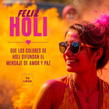 Crea un diseño de Holi
