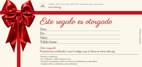 Crear tarjetas de regalo