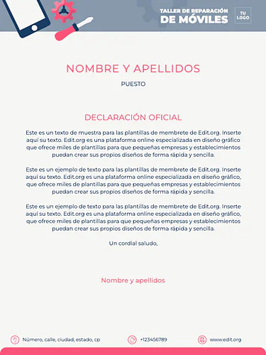 Editar una plantilla US letter