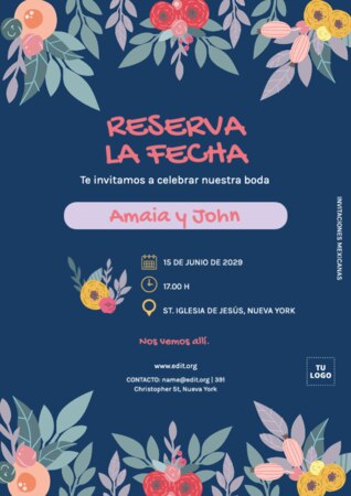 Edita una etiqueta de boda