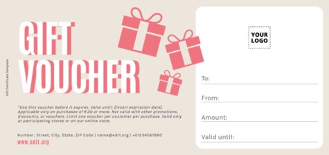 Créer un chèque-cadeau