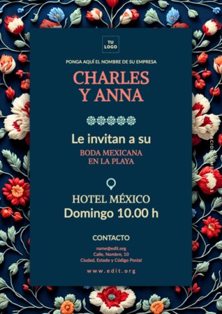 Edita una etiqueta de boda