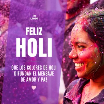 Crea un diseño de Holi