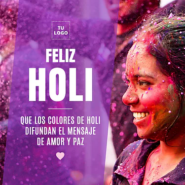 Crea un diseño de Holi