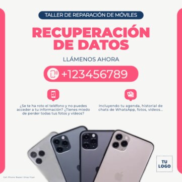 Edita un diseño de reparación de móviles