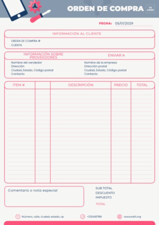 Edita una Hoja de Pedido