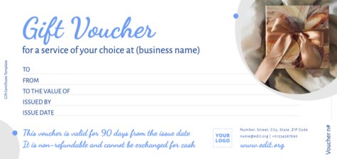 Bearbeite einen Geschenkgutschein