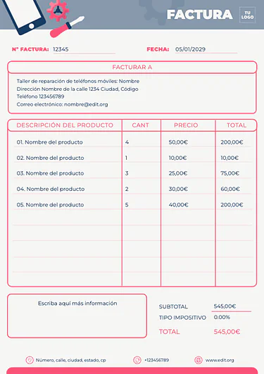 Crear una factura