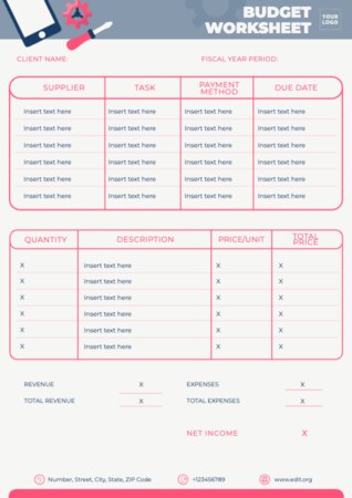 Edita un disseny de pressupost