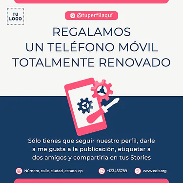 Edita un diseño de reparación de móviles
