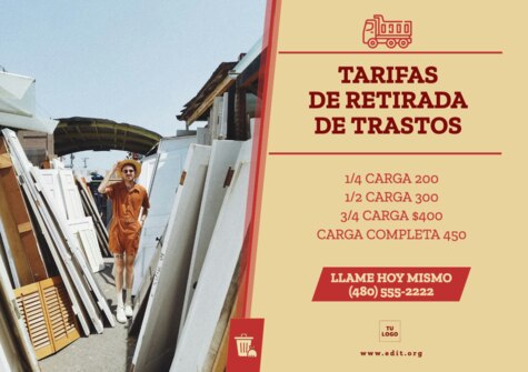 Editar una plantilla para retirada de trastos