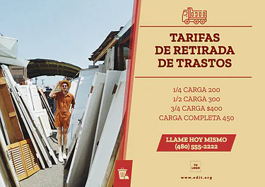 Editar una plantilla para retirada de trastos