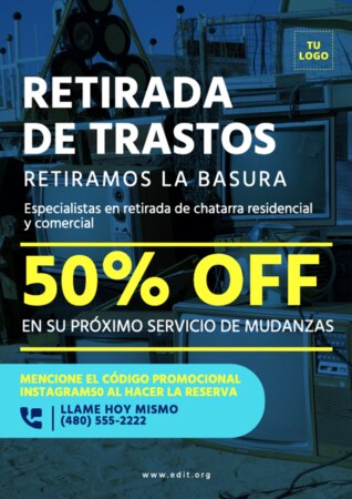 Editar una plantilla para retirada de trastos