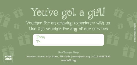 Crea un buono regalo