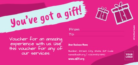 Create a gift voucher