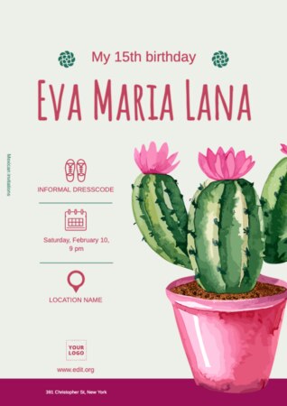 Edit a Birthday invitation