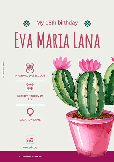 Edit a Birthday invitation