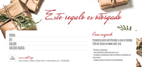 Crear tarjetas de regalo