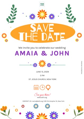 Een sjabloon voor een uitnodiging met Mexicaans thema bewerken