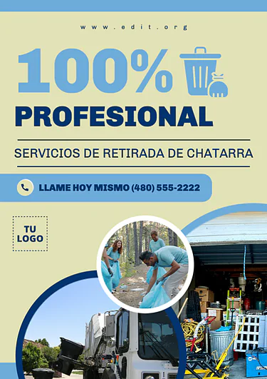 Editar una plantilla para retirada de trastos