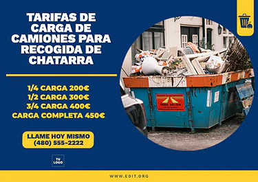 Editar una plantilla para retirada de trastos