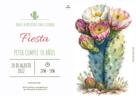 Edita una invitación a fiesta mexicana