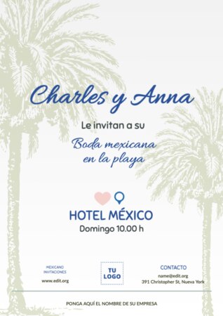 Edita una invitación a fiesta mexicana