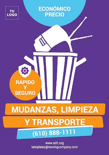 Editar una plantilla para retirada de trastos