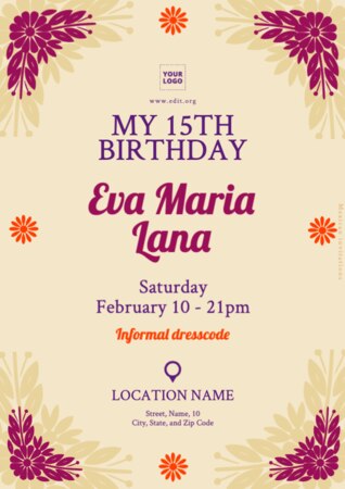 Edit a Birthday invitation
