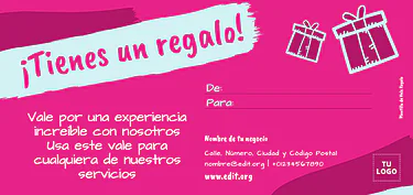 Crear tarjetas de regalo