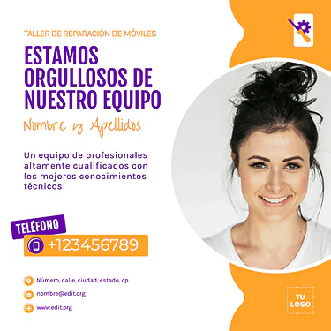 Edita un diseño de reparación de móviles