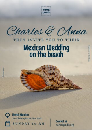 Editar um convite para uma festa mexicana