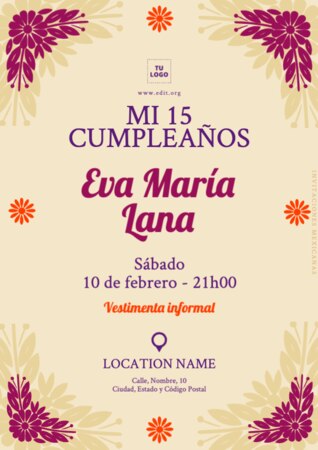 Edita una invitación a Cumpleaños