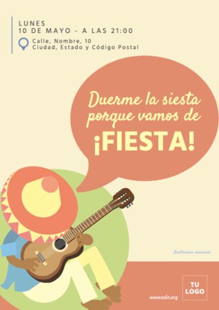 Edita una invitación a fiesta mexicana