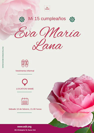 Edita una invitación a Cumpleaños