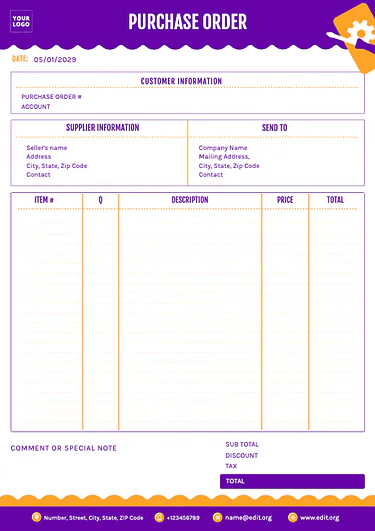 Edit an Order Template
