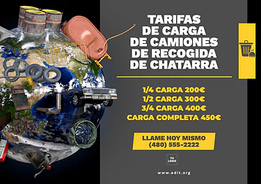 Editar una plantilla para retirada de trastos