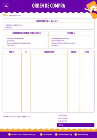 Edita una Hoja de Pedido