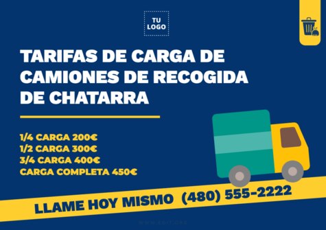 Editar una plantilla para retirada de trastos