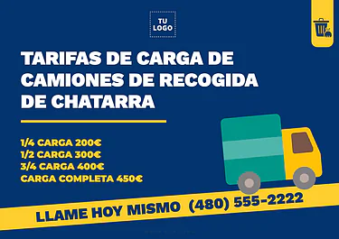 Editar una plantilla para retirada de trastos